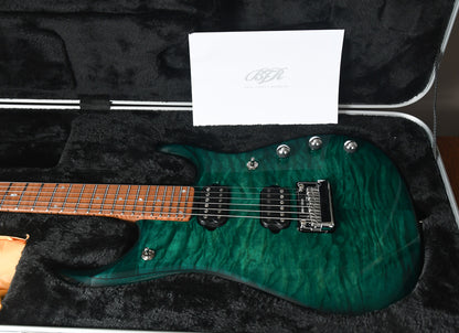 2019 Ernie Ball Music Man BFR John Petrucci JP15 Teal Quilt Ball Family Reserve!