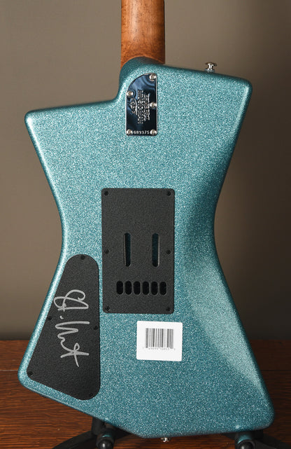 2019 Ernie Ball Music Man BFR St. Vincent Turquoise Crush Ball Family Reserve