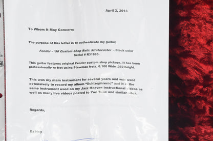 2006 Fender Custom Shop ’56 Relic Stratocaster previously owned by Oz Noy