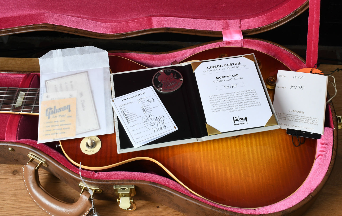 2022 Gibson 1959 Standard Murphy Lab Ultra Light Aged Sunrise Teaburst