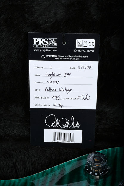 Paul Reed Smith PRS McCarty Singlecut 594 10 Top *Custom Color* Turquoise