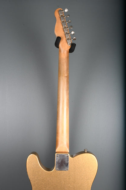 Danocaster Gold Sparkle Single Cut, Celantano Hybrid Tele pickups!