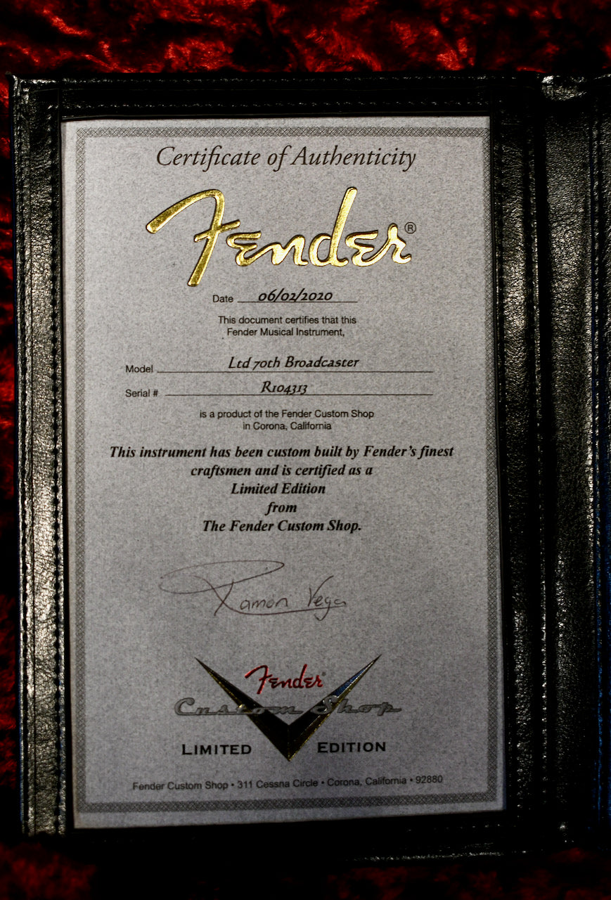 2020 Fender Custom Shop LTD 70th Anniversary Broadcaster NOS Blonde