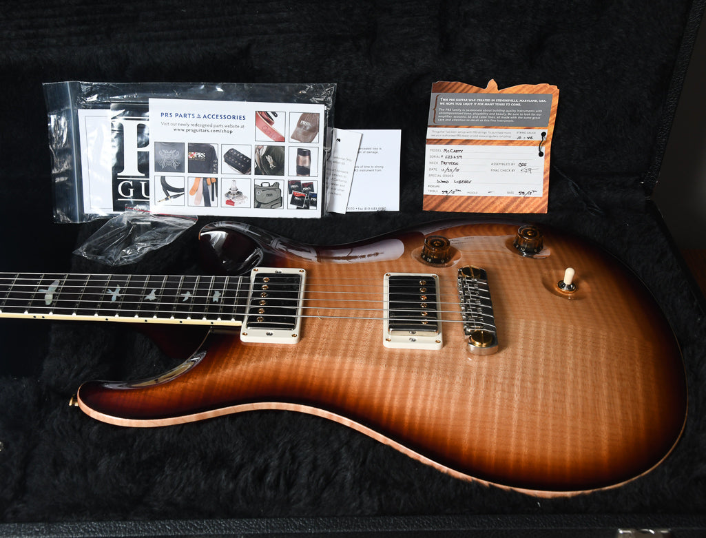 2015 PRS McCarty Wood Library 10 Top Boyd Burst Brazilian OHSC