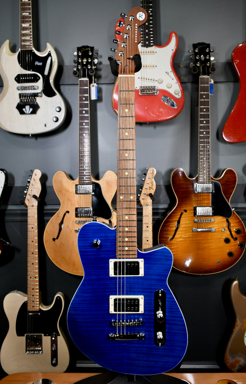 2020 Reverend Charger RA Trans Blue Flame Maple