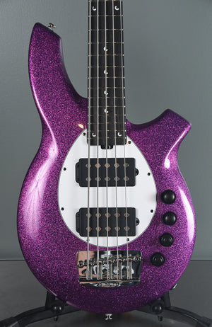 2019 Ernie Ball Music Man Bongo 5 Fuschia Sparkle