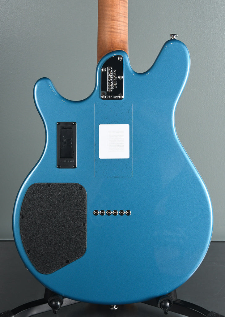 2019 Ernie Ball Music Man James Valentine Signature Guitar, Roasted Maple Neck. Toluca Blue