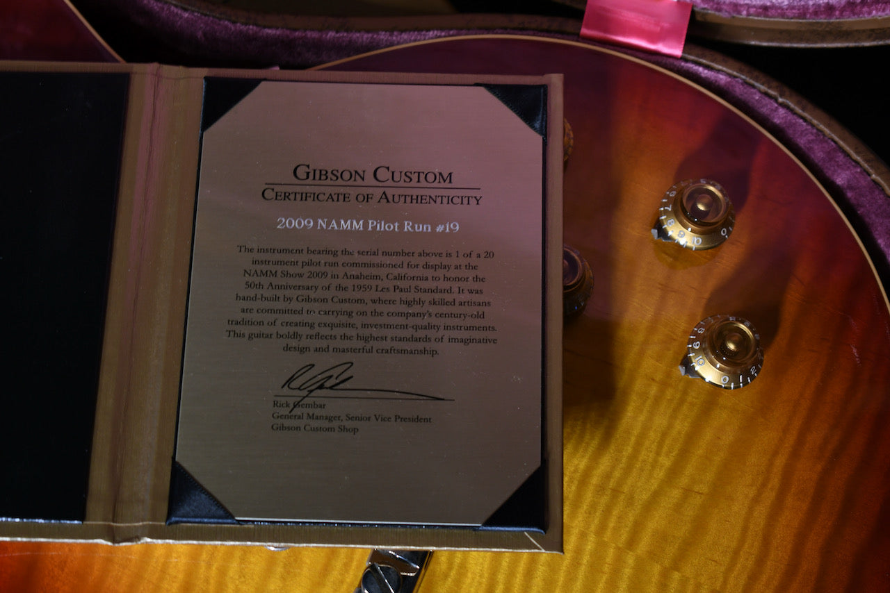 2009 Gibson NAMM Pilot Run #19 1959 Les Paul Standard Reissue R9 Heritage Cherry Sunburst OHSC