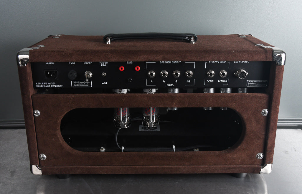2019 Amplified Nation Wonderland Overdrive 50 Watt Head Dark Brown Suede