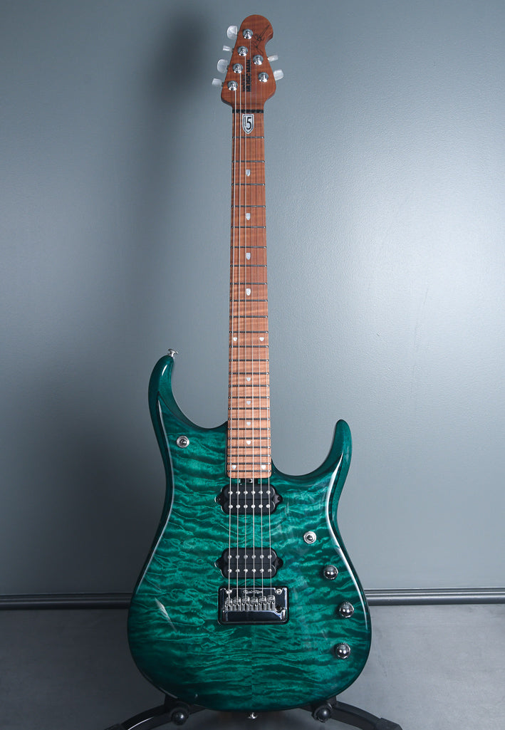 2019 Ernie Ball Music Man BFR John Petrucci JP15 Teal Quilt Ball