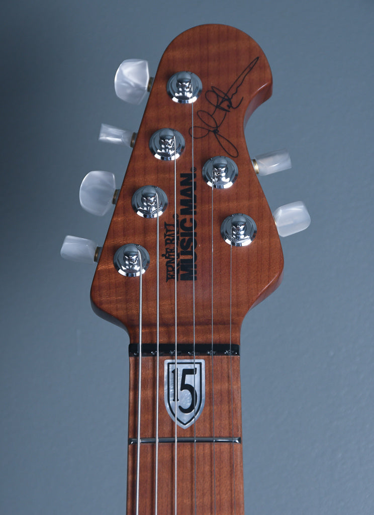 2019 Ernie Ball Music Man BFR John Petrucci JP15 Teal Quilt Ball Family Reserve!