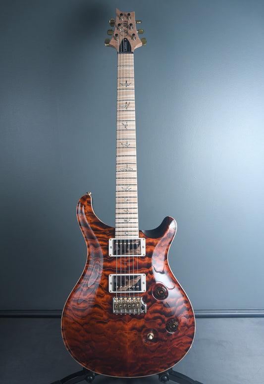2019 PRS Wood Library Custom 24 Fatback 10 Top Quilt Orange Tiger