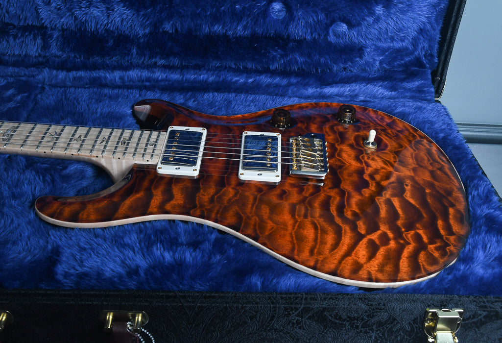 2019 PRS Wood Library Custom 24 Fatback 10 Top Quilt Orange Tiger