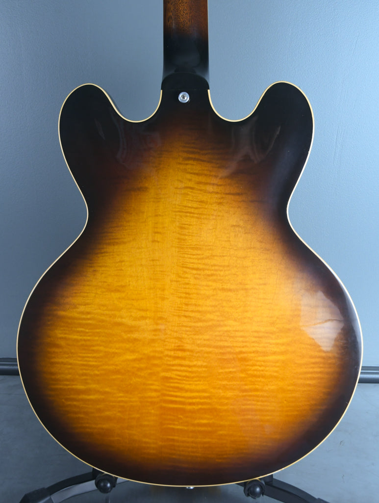 1998 Gibson ES-335 Tobacco Sunburst Flame Top & Back OHSC