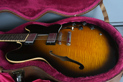 1998 Gibson ES-335 Tobacco Sunburst Flame Top & Back OHSC