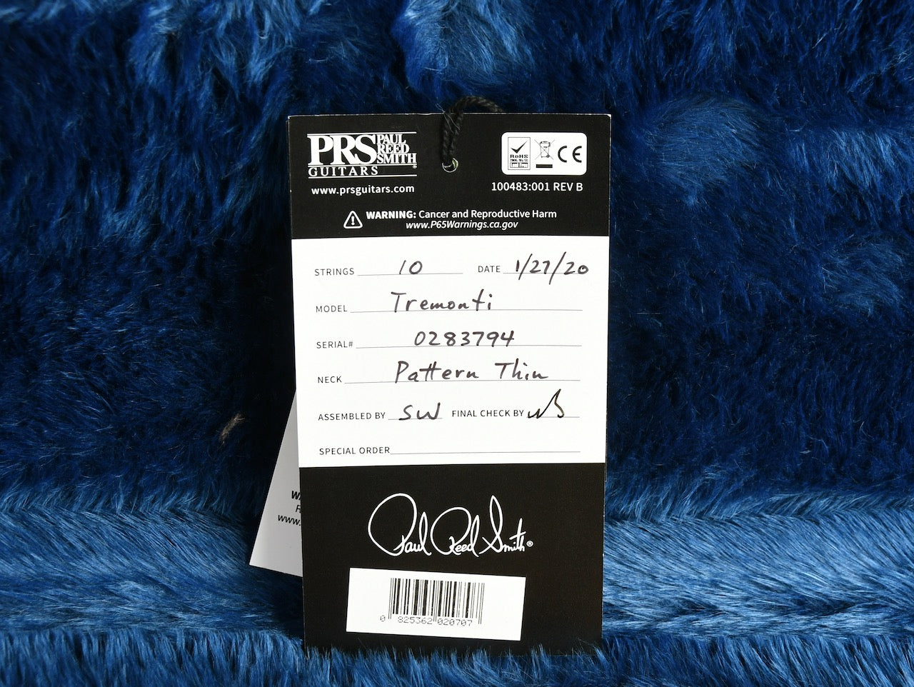 2020 PRS Tremonti Signature Singlecut Artist Package Brazilian Board McCarty Tobacco Sunburst