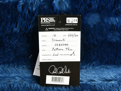 2020 PRS Tremonti Signature Singlecut Artist Package Brazilian Board McCarty Tobacco Sunburst