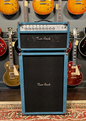 Two Rock Classic Reverb 100/50 Watt Head & 2x12 Set Medium Blue Suede