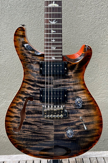 2020 Paul Reed Smith PRS Wood Library Custom 24 Semi Hollow Burnt Maple Leaf