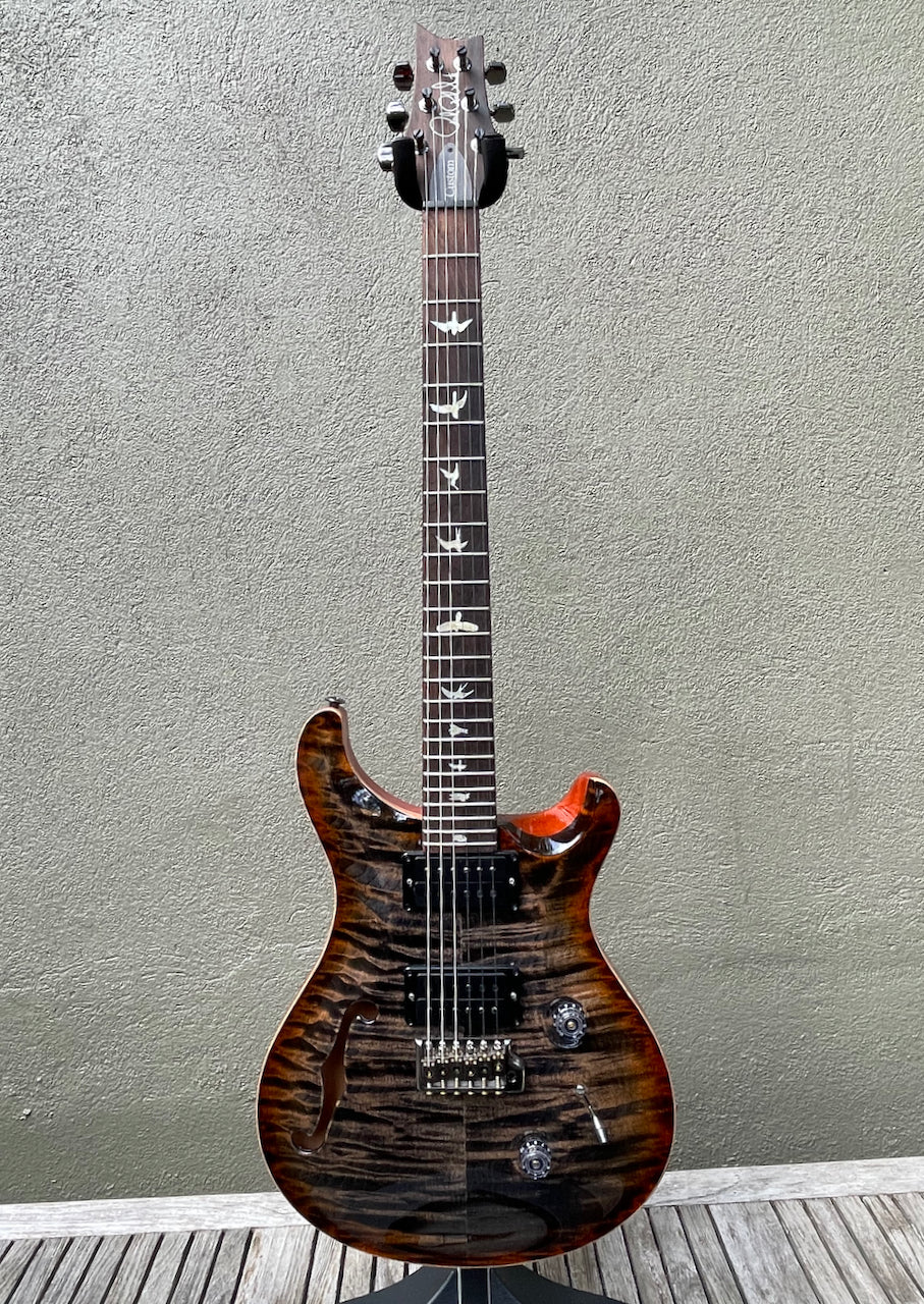 2020 Paul Reed Smith PRS Wood Library Custom 24 Semi Hollow Burnt Maple Leaf