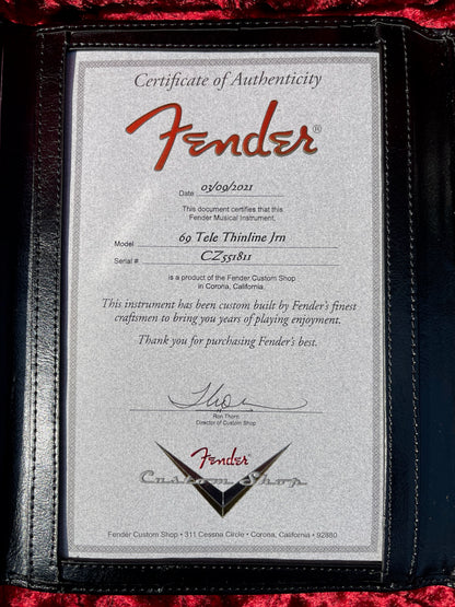 2021 Fender Custom Shop Telecaster '69 Thinline Relic Natural