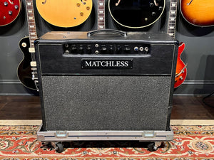 1995 Matchless DC30 2x12 Combo Black with Road Case. Sampson Era. Rusty Anderson's amp