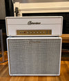 Germino Lead 55 LV Master Volume with Matching 2x12 Cabinet White Tolex