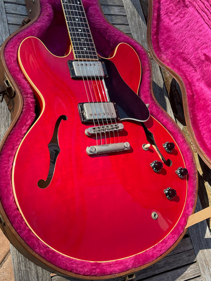 1988 Gibson ES-335 Cherry with Ebony Board & Tim Shaw Humbuckers
