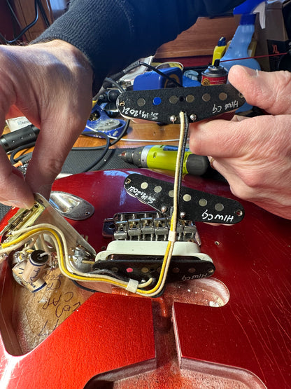 2021 Partscaster Stratocaster Build Fender Custom Shop, Ancho Poblano, Candy Apple Red