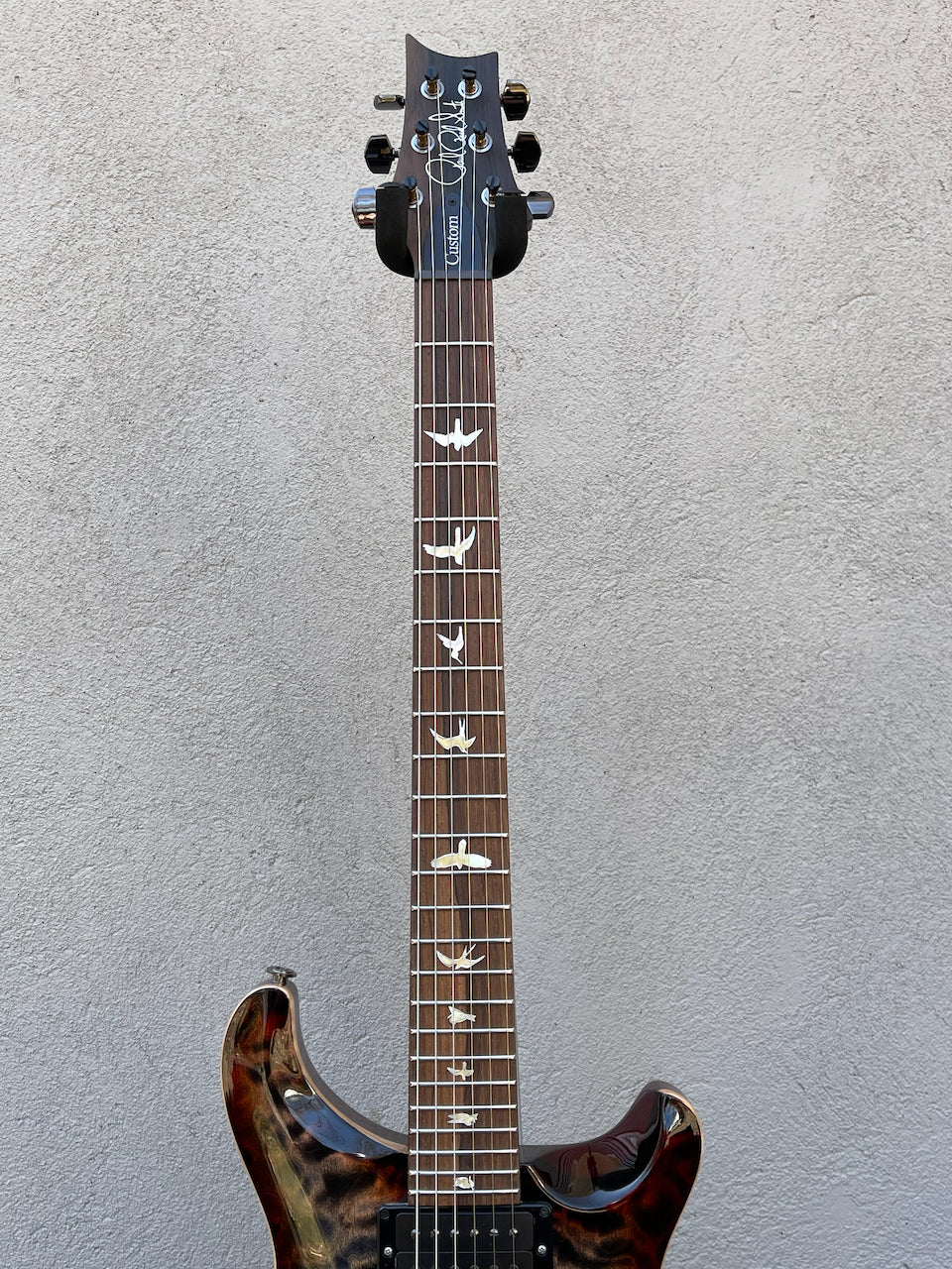 2021 Paul Reed Smith PRS Wood Library Custom 24 Semi Hollow Charcoal Cherry Wrap