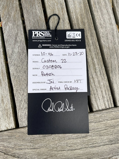 Paul Reed Smith PRS Custom 22 Autumn Sky Artist Package