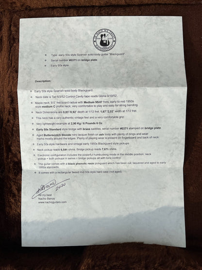 2020 Nacho Telecaster Aged Butterscotch #0371