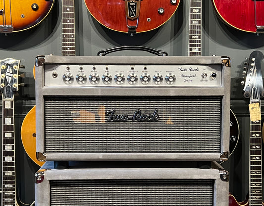 Two Rock Bloomfield Drive 100/50 Watt Head Grey Suede with Vintage Silver Grill