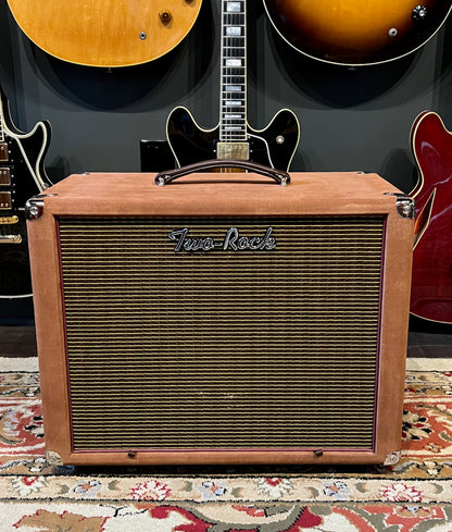 Two Rock TS-1 50 Watt Head & 1x12 Closed Back Set Tobacco Suede & Oxblood/Stripe Grill
