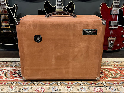 Two Rock TS-1 50 Watt Head & 1x12 Closed Back Set Tobacco Suede & Oxblood/Stripe Grill