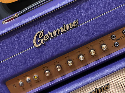 Germino Classic 45 Master Volume & Style II 2x12 Cabinet Purple Tolex