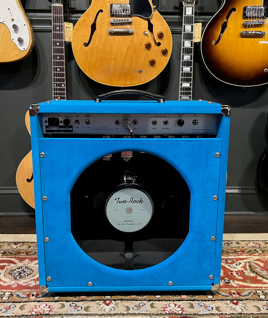 Two Rock Bloomfield Drive 50 Watt 1x12 Combo Turquoise Suede Silver/Blue Grill