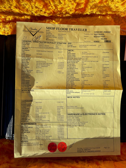 2021 Fender Custom Shop '60 Stratocaster GT11 NOS Surf Pearl