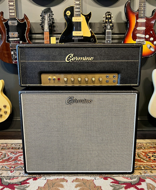 Germino Lead 55 LV Master Volume & Style II 2x12 Cabinet Black Tolex