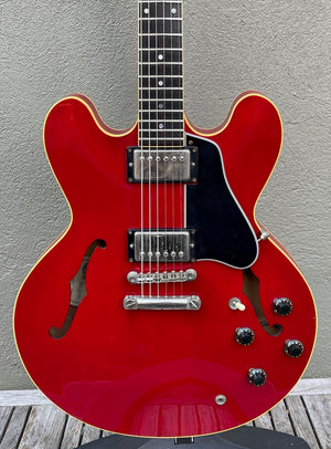 1982 Gibson Custom Shop ES-335 Tim Shaw Humbuckers Cherry