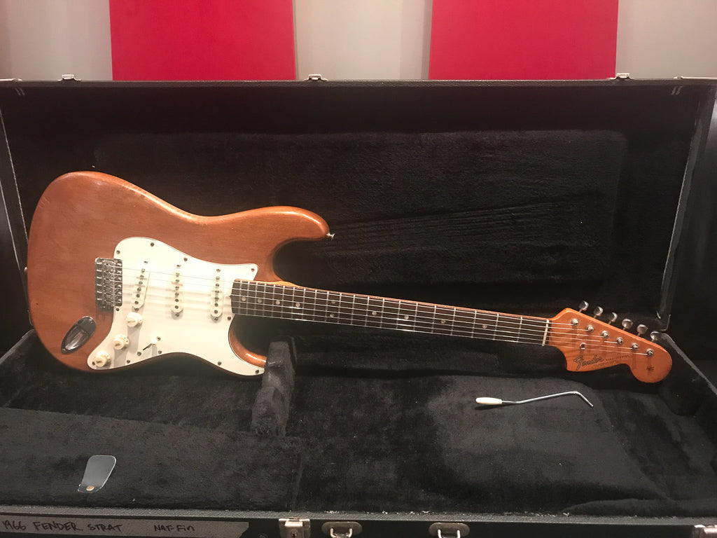 1966 Fender Stratocaster Natural Refin HSC – Watchtower Guitars