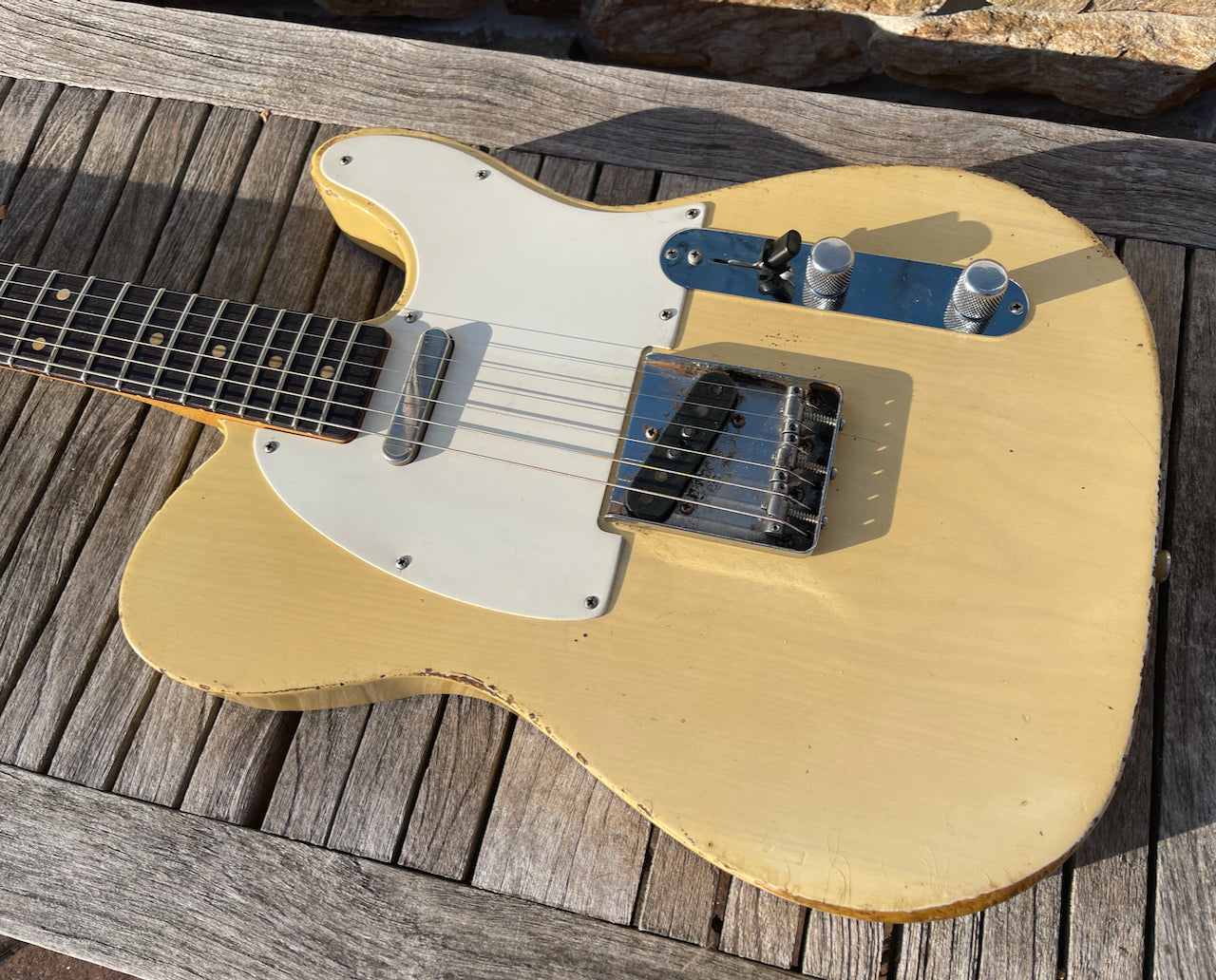2021 Danocaster Single Cut Nicotine Blonde