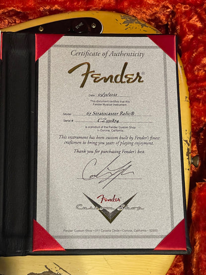 2021 Fender Custom Shop Carlos Lopez Empire 1967 Stratocaster Aged Olympic White