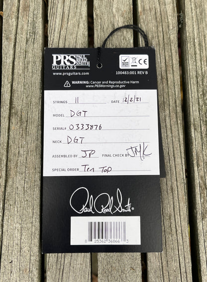 Paul Reed Smith PRS DGT Signature 10 Top Charcoal Burst