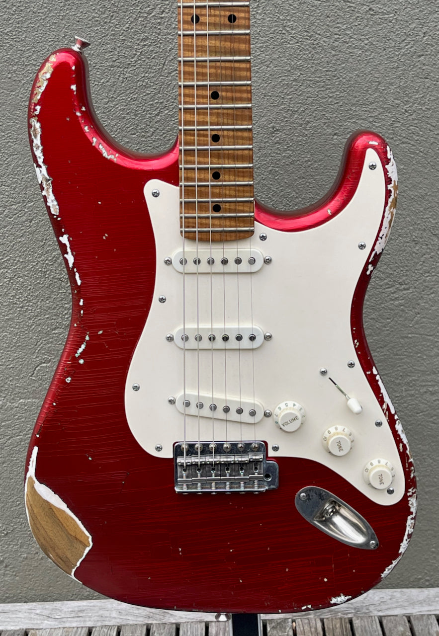 2019 Xotic XSC-1 Heavy Aged Candy Apple Red & Mastergrade Roasted Maple Neck