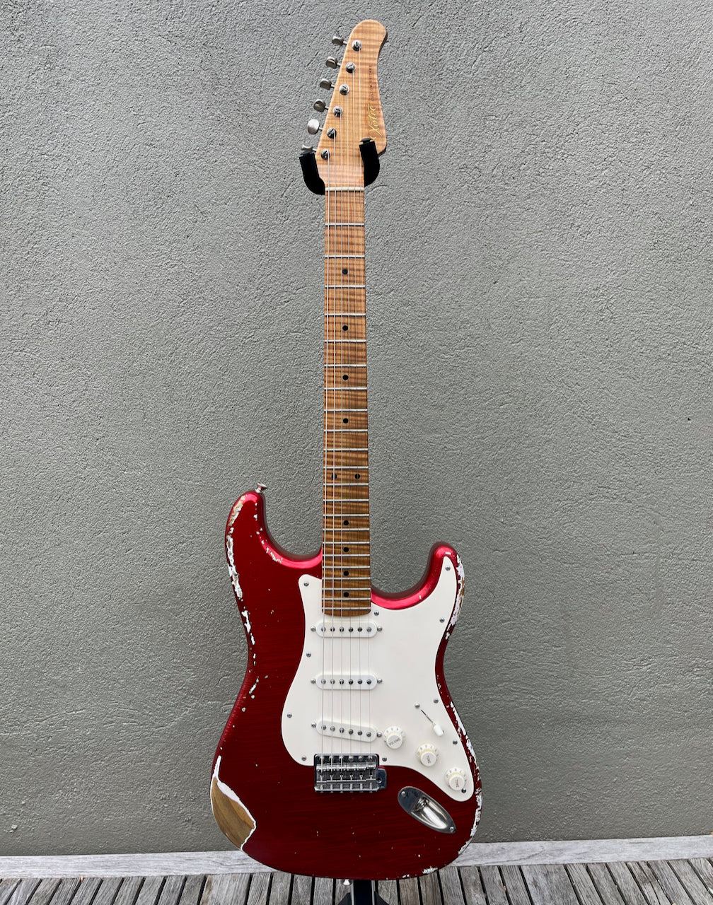 2019 Xotic XSC-1 Heavy Aged Candy Apple Red & Mastergrade Roasted Maple Neck