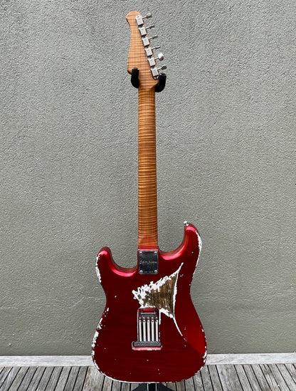 2019 Xotic XSC-1 Heavy Aged Candy Apple Red & Mastergrade Roasted Maple Neck
