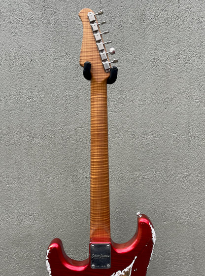 2019 Xotic XSC-1 Heavy Aged Candy Apple Red & Mastergrade Roasted Maple Neck