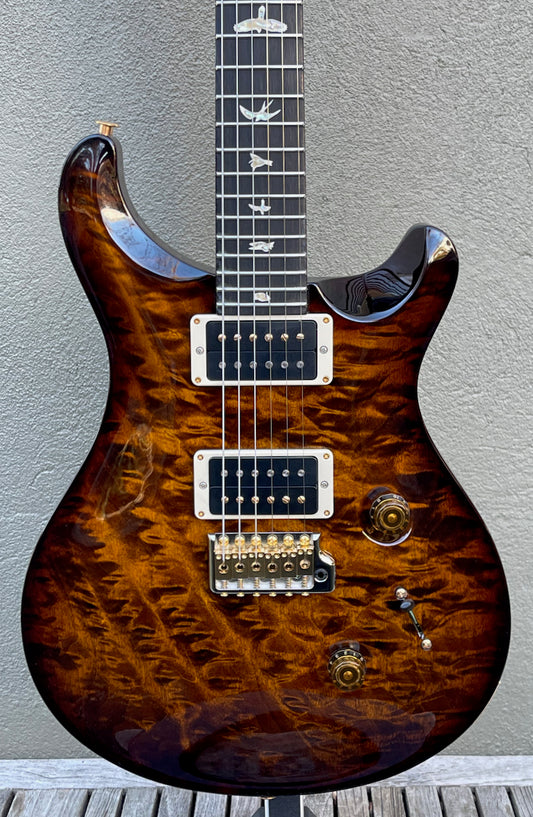 Paul Reed Smith PRS Custom 24 10 Top Quilt Black Gold Wrap Flamed Maple Neck/Ebony Board