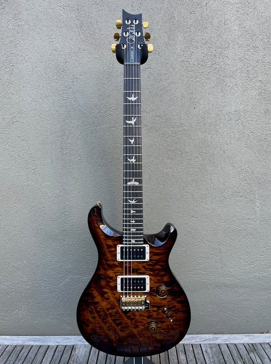 Paul Reed Smith PRS Custom 24 10 Top Quilt Black Gold Wrap Flamed Maple Neck/Ebony Board